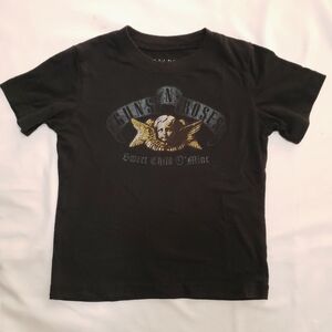 Kids Black Graphic Rock T-Shirt